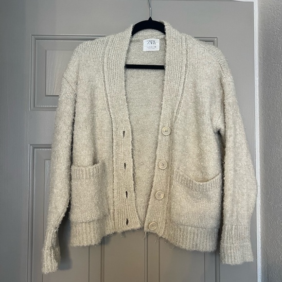 Zara Cream Cardigan - Picture 1 of 4